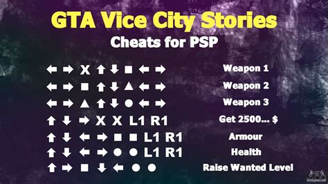 gta vice city stories cheats